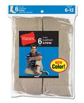 Hanes Men's Active Cushion Crew 6 Pack