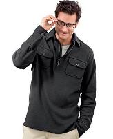 Hanes Signature Men's Brushed Jersey 1/4 Zip Pullover Jacket