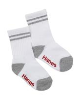 Hanes Toddler Boys Non-Skid Crew Socks 6 pack