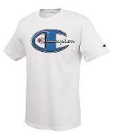 Champion 100% Cotton Men's T Shirt with Leather Logo Graphic
