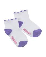 Hanes Toddler Girls Non-Skid Ankle Socks