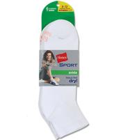 Hanes Sport Women's Ankle Socks Extended Size 6 Pack