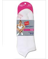Hanes Sport Women's Lightweight Liner Socks 6-Pack