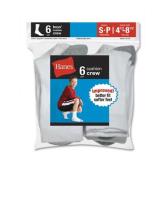 Hanes Boys Red Label Cushion Crew 6 Pack