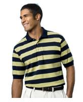 Outer Banks Mens Active Pinpoint Pique Rugby Stripe