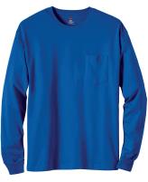 Hanes TAGLESS 6.1 Long Sleeve Tee with Pocket