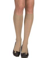 Hanes Silk Reflections Dot Kneehighs 1 Pair Pack