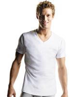 Hanes White V-Neck T 3 Pack
