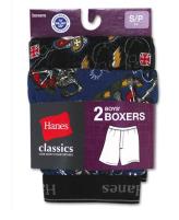 Hanes Classics Boys Exposed Waistband Solid Knit Boxer
