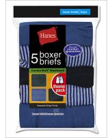 Hanes Boy's Red Label P5 Stripe Boxer Brief 5-Pack