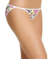 Hanes Womens 100% Cotton Fashion String Bikini 4 Pack