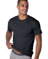 Hanes Men's ComfortSoft® Dyed Crewneck TAGLESS® Pocket T-Shirt 2 Pack Assorted