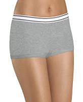 Hanes Women's Cotton Sporty Boy Briefs 2 Pack