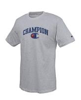 Champion Cotton-Rich Men's T Shirt with Arched Embroidered-Look Logo Graphic