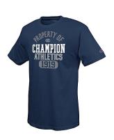 Champion 100% Cotton Men's T Shirt with Distressed Heritage 'Property of CHAMPION Athletics' Graphic
