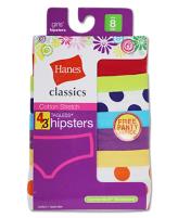 Hanes Classics Girls Cotton Cotton Stretch Hipster 4 Pack