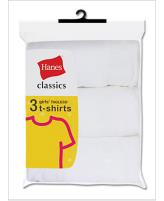 Hanes Classics Girls Crew Tee Shirts 3 Pack
