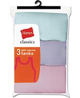 Hanes Classics Girls Tanks 3 Pack