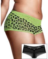 JMS Microfiber Hip Shorts with Lace Waistband 2-Pack