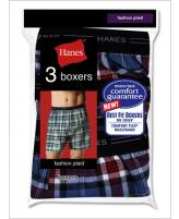 Hanes Men's Plaid Woven Boxers with Comfort Flex® Waistband 3-Pack
