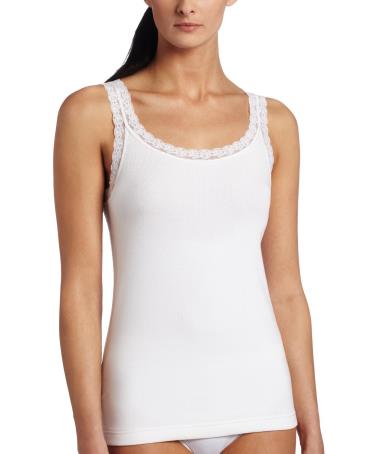 fat flexees tank rib tops trimmed dressing cotton lace