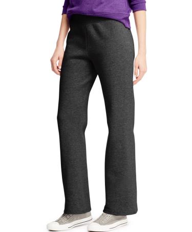 hanes comfortsoft ecosmart women's open bottom leg fleece sweatpants