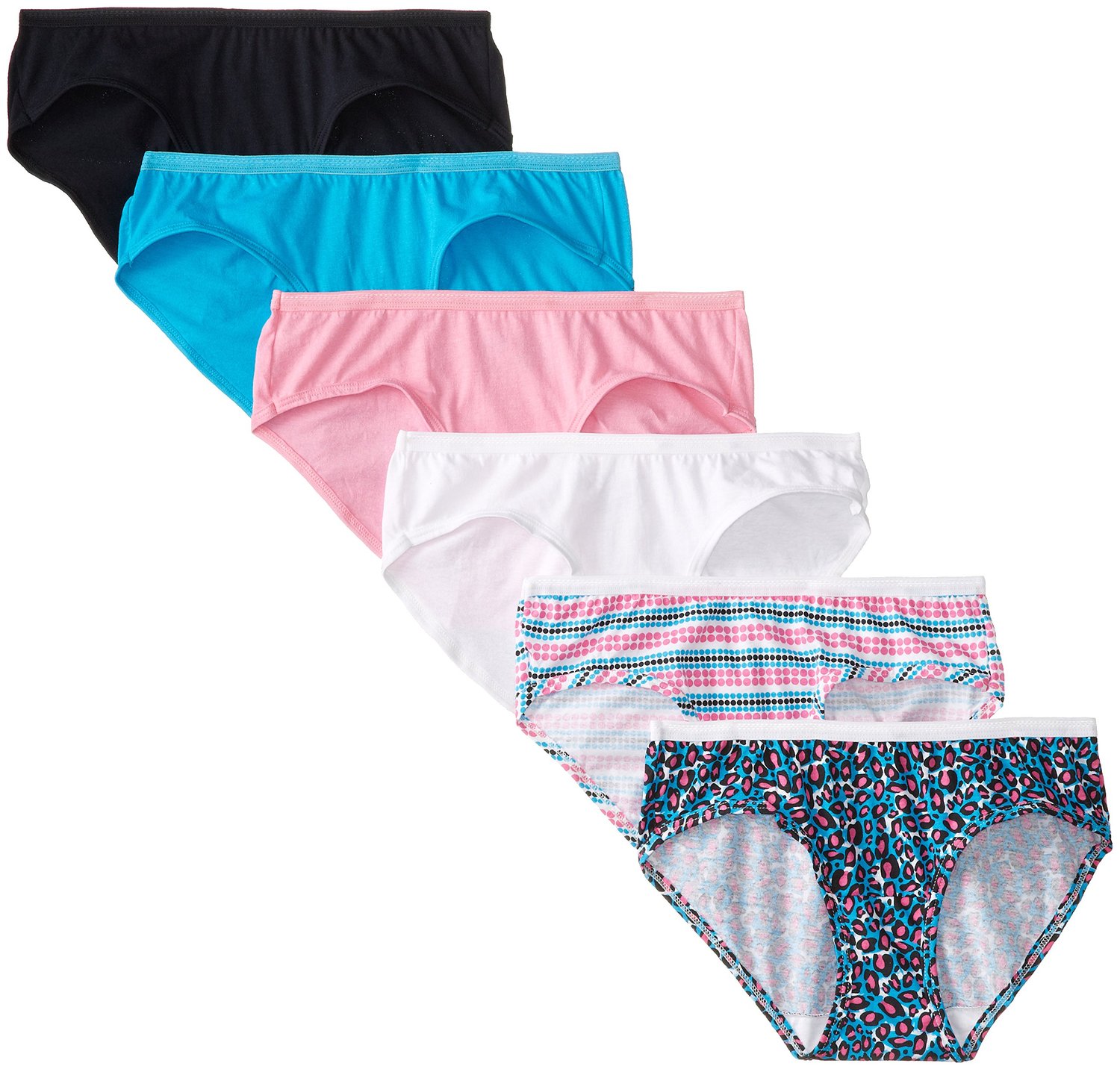 Fruit of the Loom Women`s 6Pack Assorted Cotton LowRise Hipster Panties