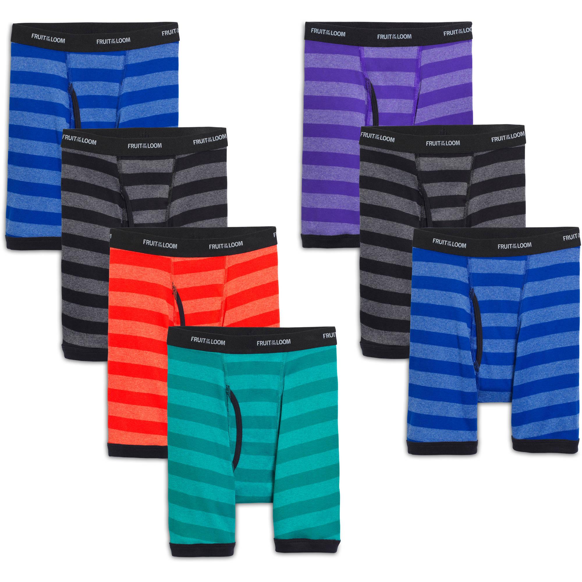 Fruit of the Loom Boys` 7Pack Striped Boxer Brief