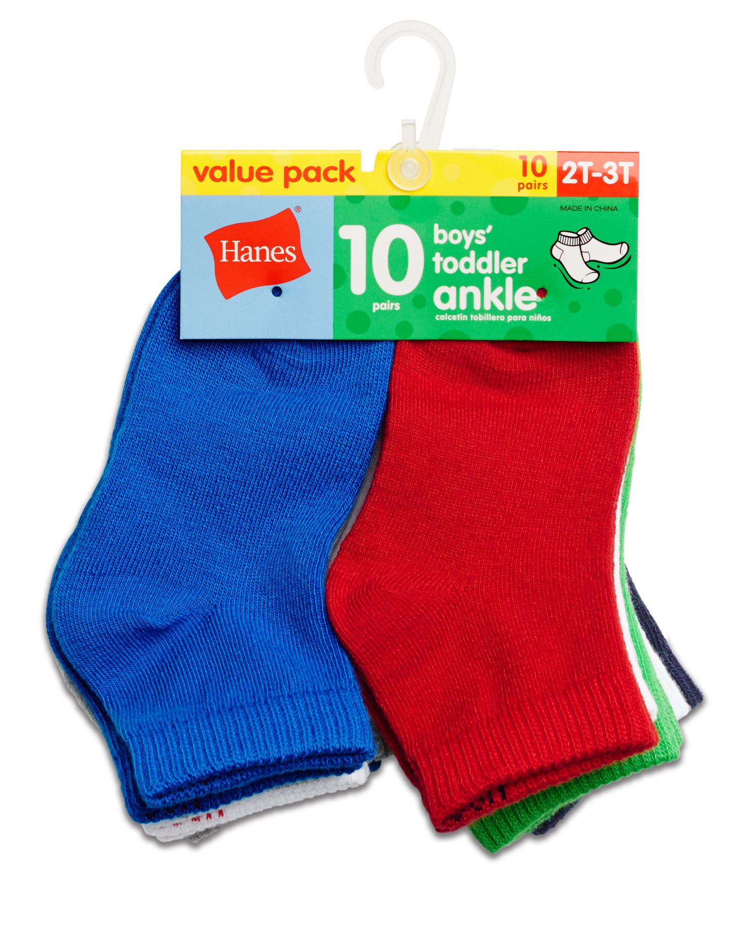 Hanes Boys` Toddler Ankle Socks