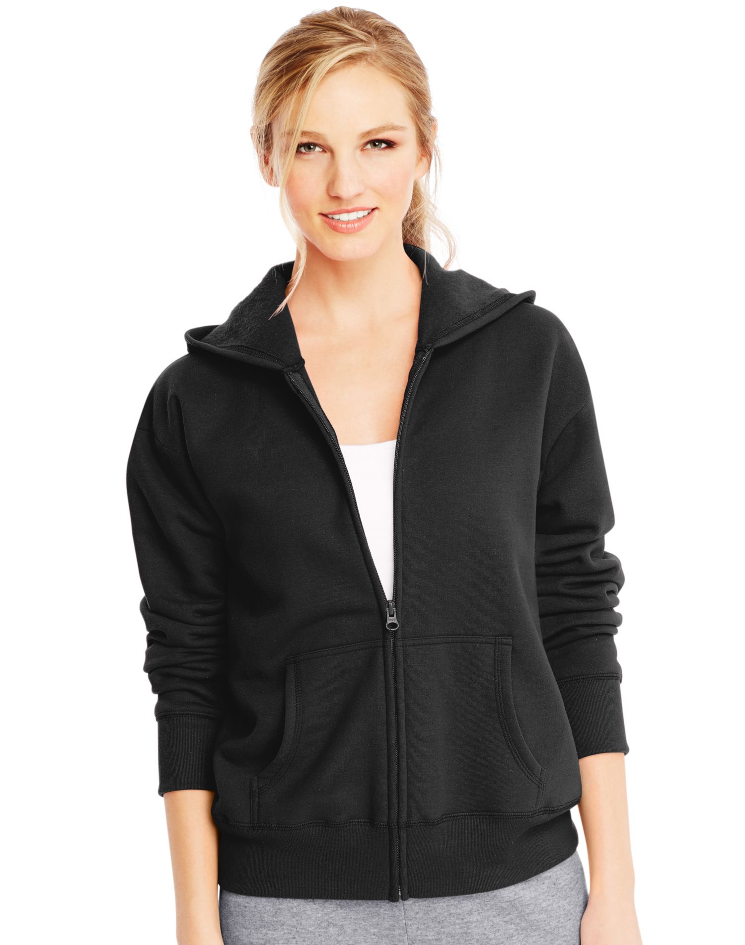 Hanes Women`s ComfortSoft EcoSmart FullZip Hoodie Sweatshirt
