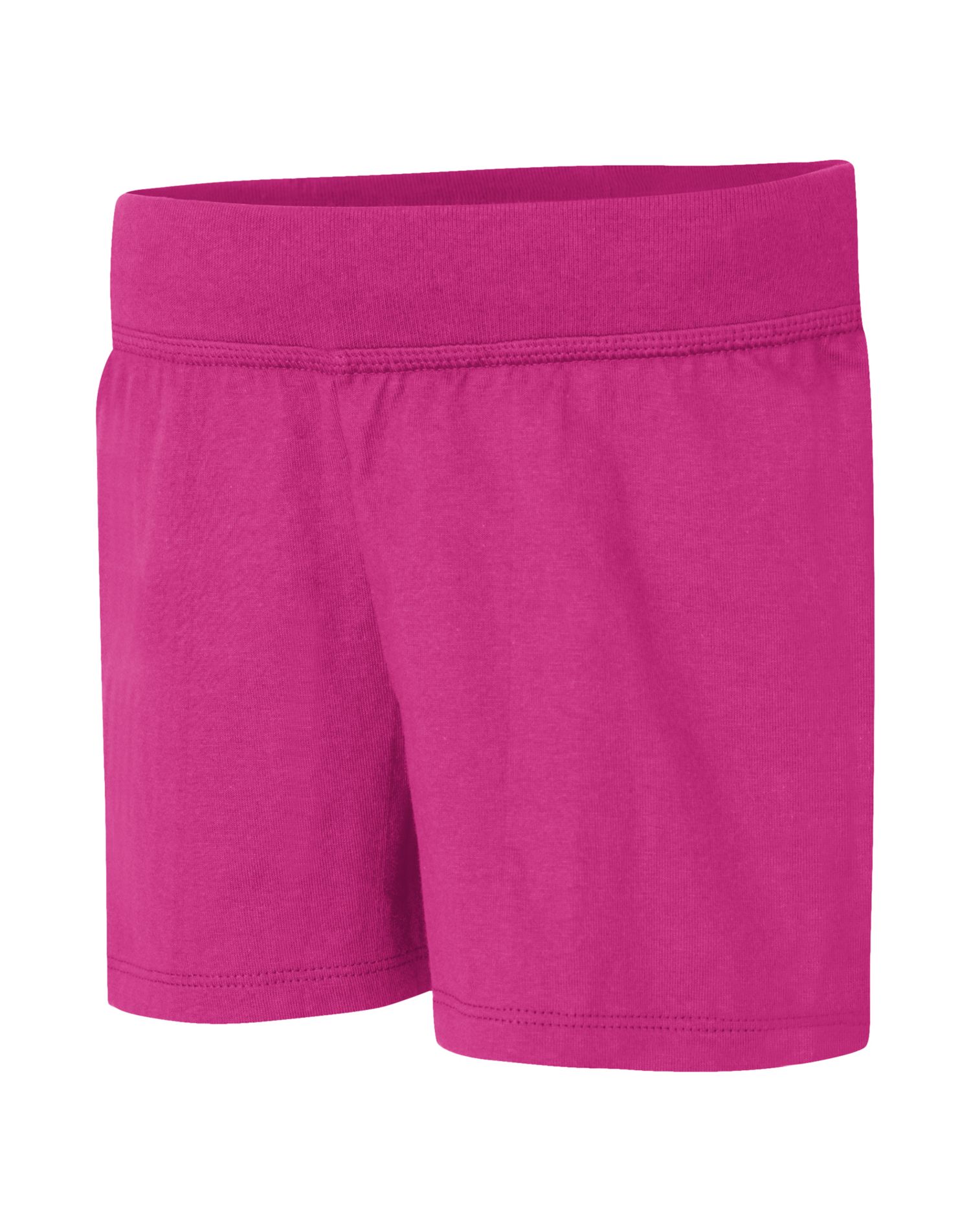 Hanes Girls' Cotton Jersey Shorts 3-Pack - Super Soft Play Shorts For Kids