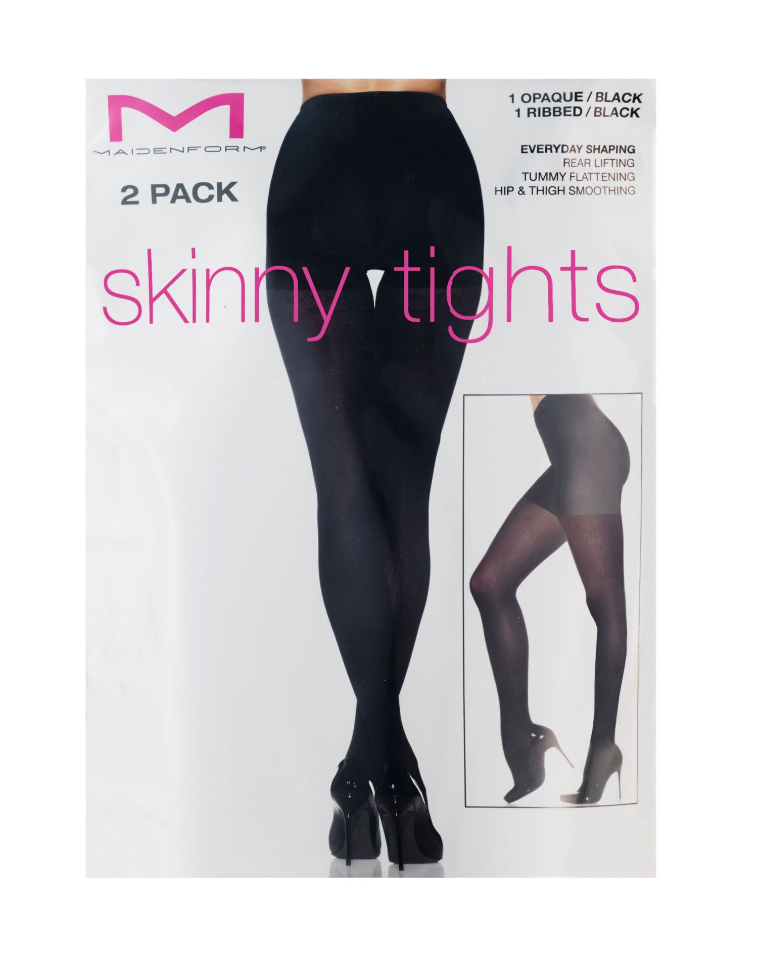 Maidenform® Women`s Everyday Shaping Skinny Tights, Opaque & Ribbed