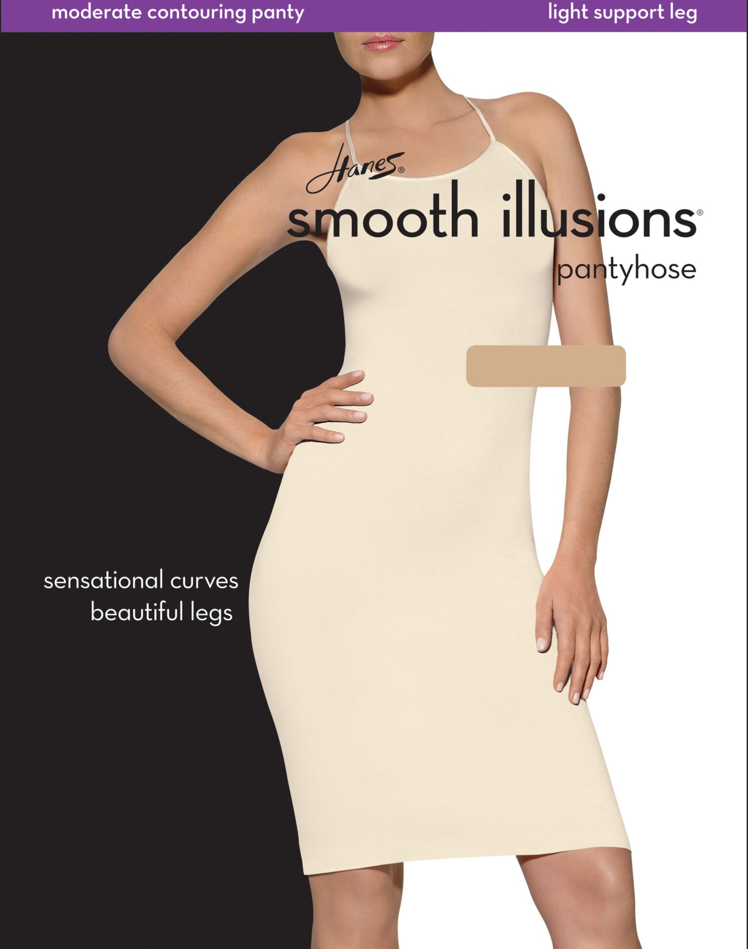 hanes Hosiery 0C863 Hanes Smooth Illusions Pantyhose Energizing Leg 1