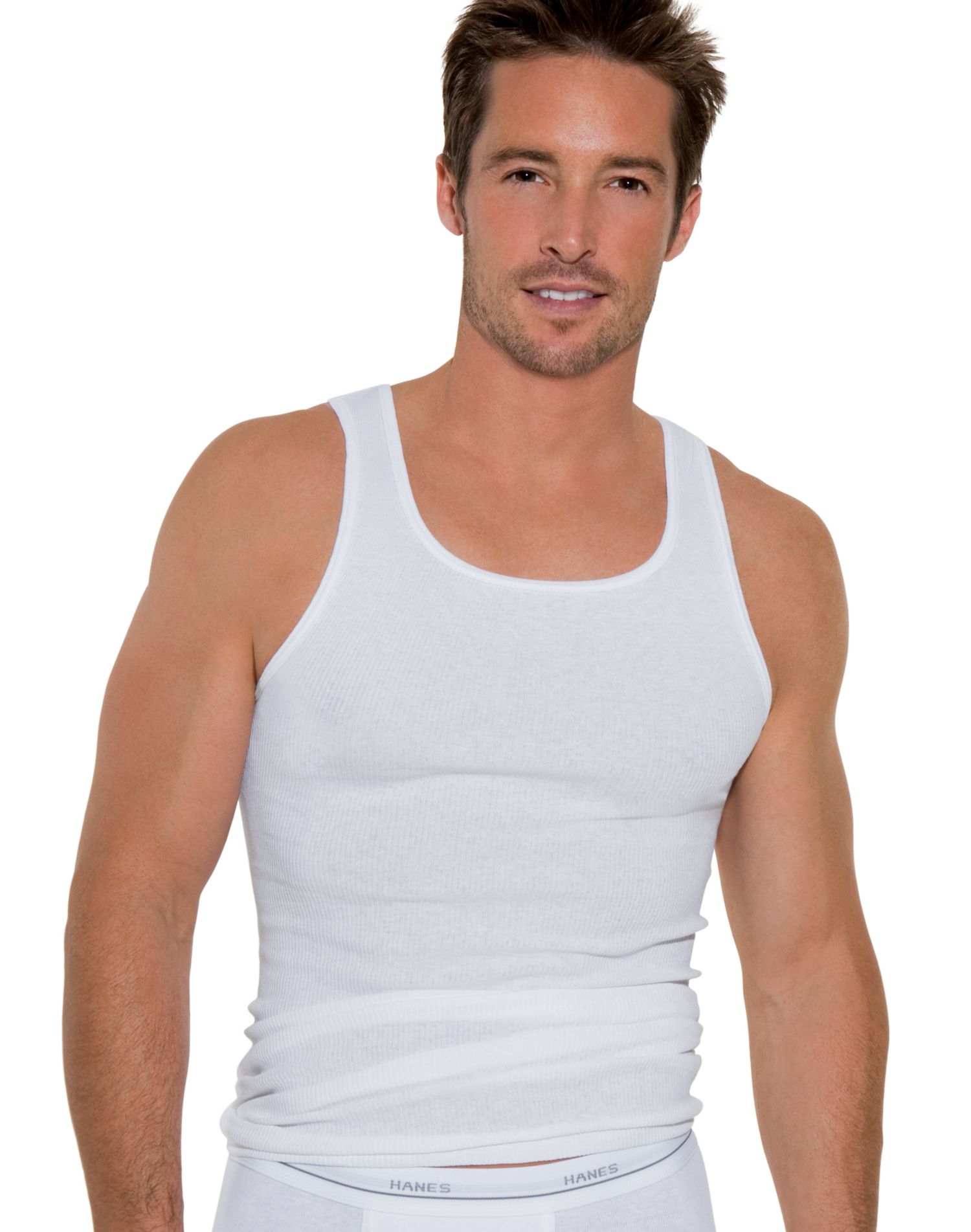 hanes white joggers