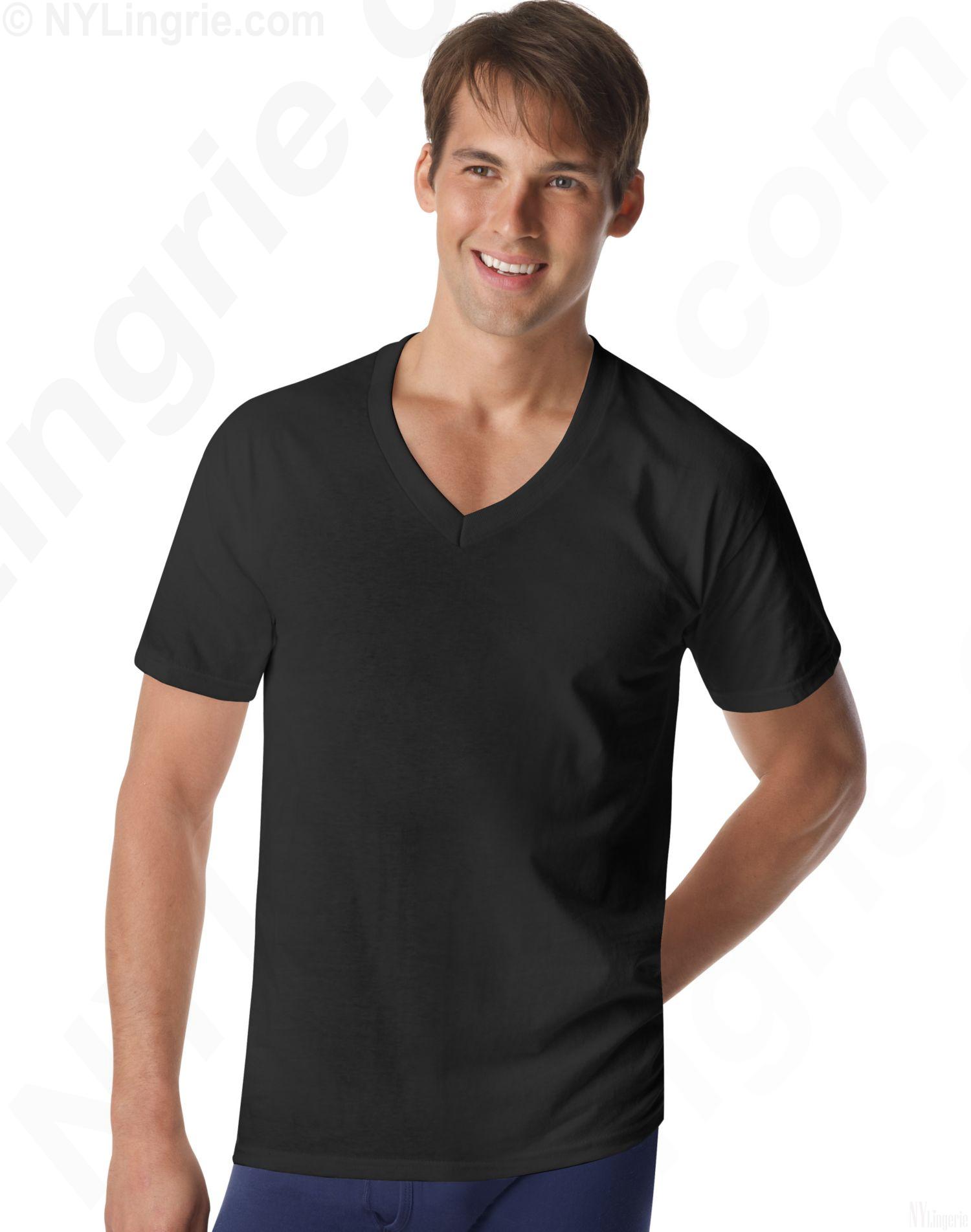 Hanes Men's Classics Lightweight 3 Pack Slim Fit V-Neck T-Shirt