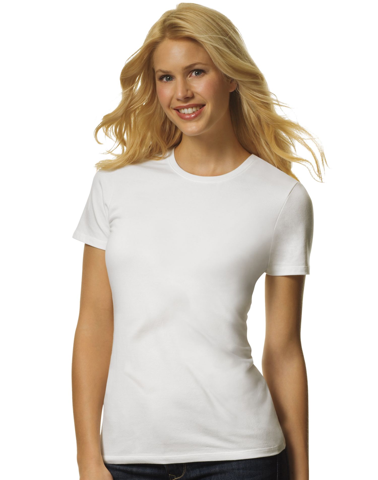 Hanes women's t-shirt white 50W3AS - Hanes Women's Jersey Crew Tee