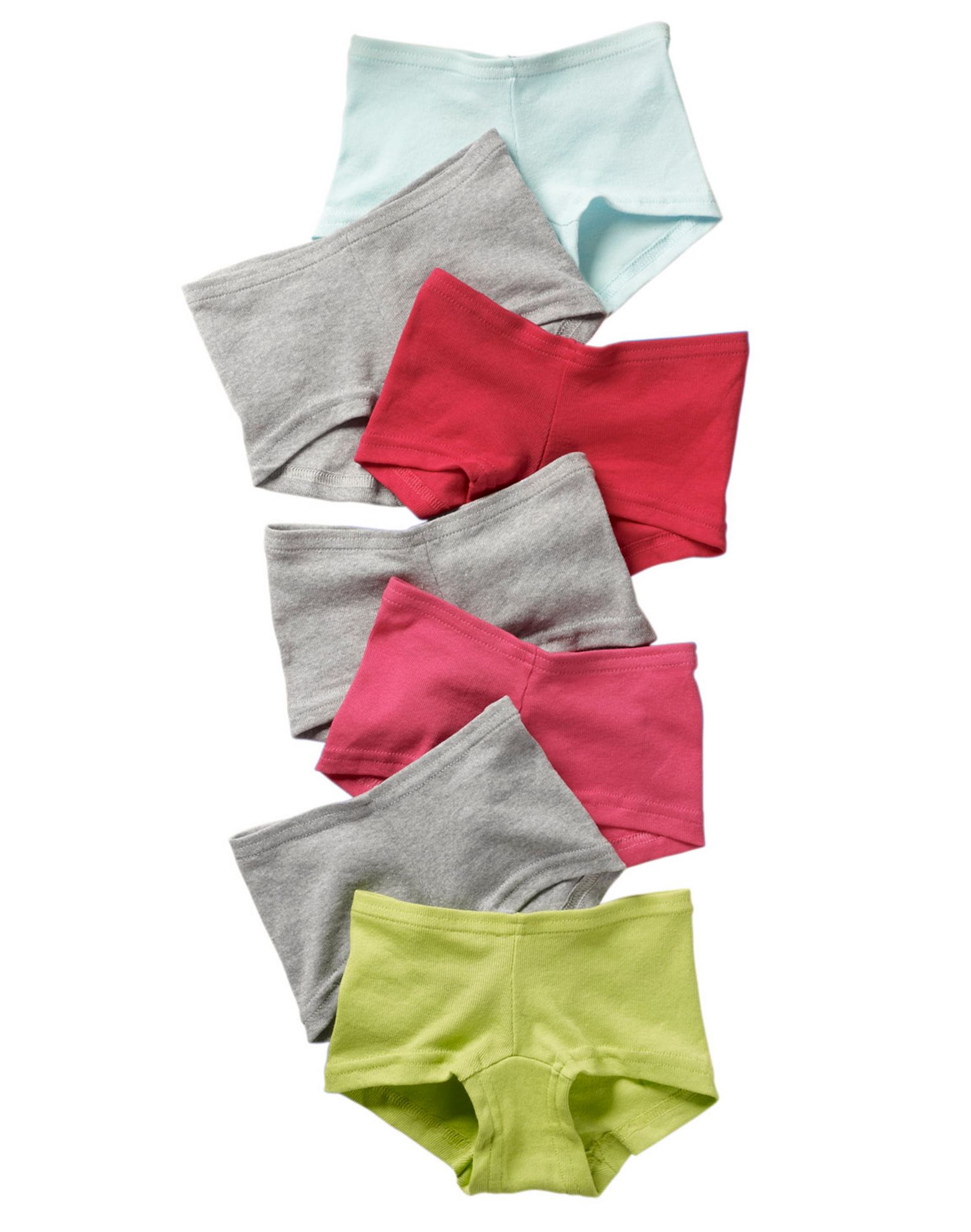 GSBS70 Hanes Girls Cotton Boy Shorts 7Pack