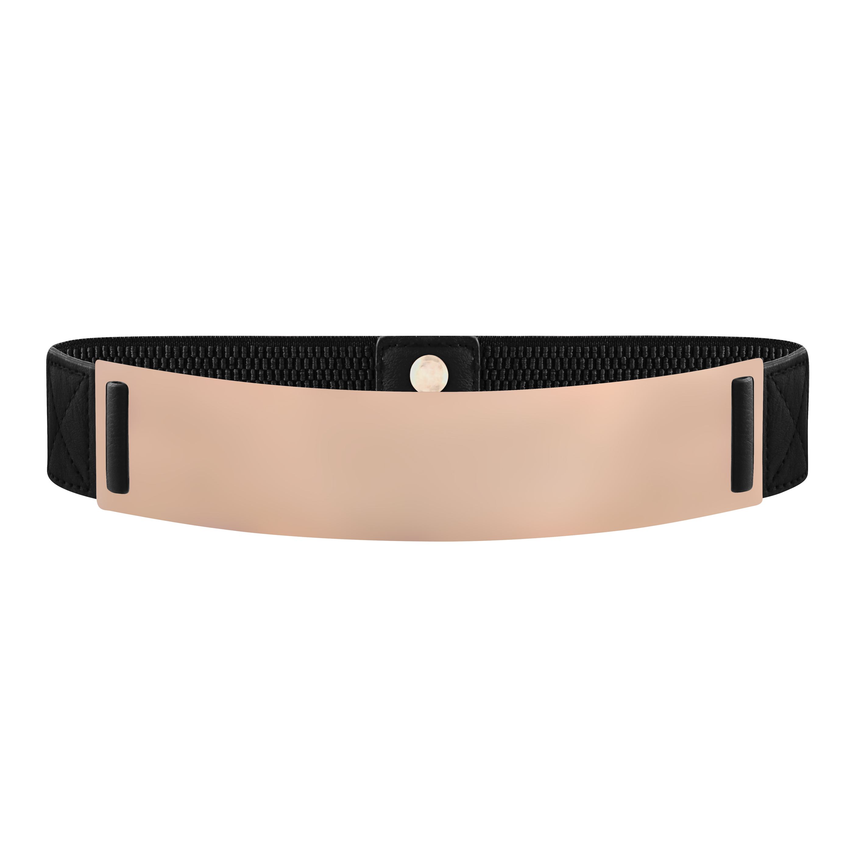 Fashion Belt With Thick Gold Center Front