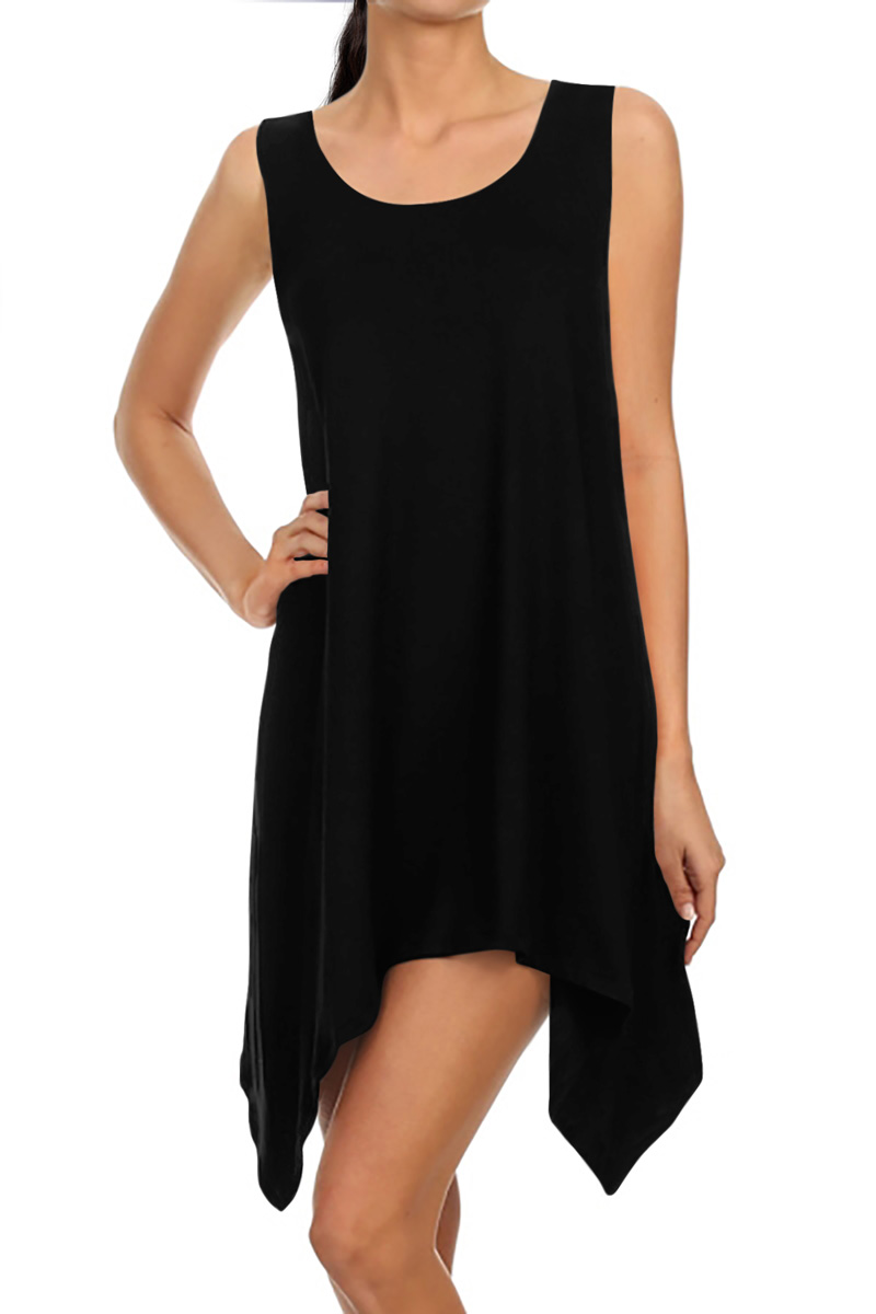 Sleeveless long tunic tops Red Hanger brings you the Sleeveless Long Tank Top Tunic which is a great versatile staple piece for every woman. You can have it all when you wear our top with its draped and slimming look!