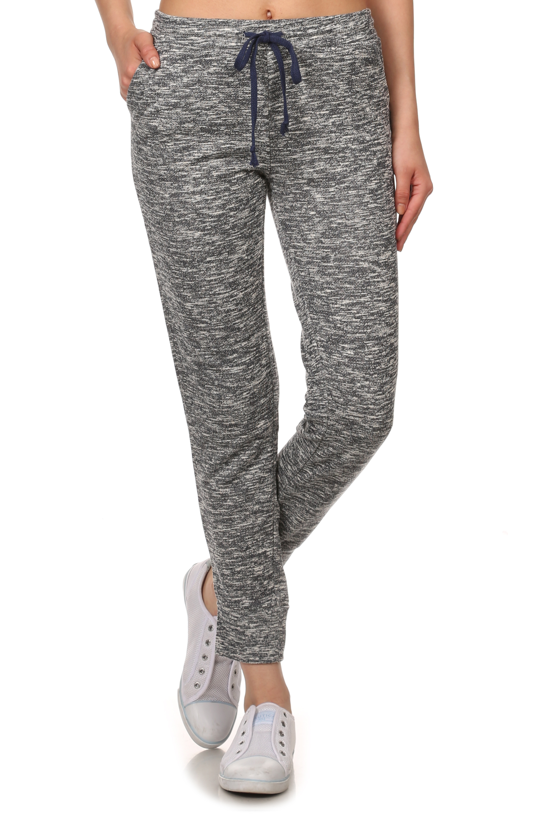 brushed jersey cotton blend jogger pants